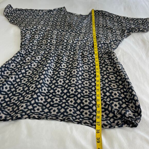 DAY Birger Et Mikkelsen 100% Silk Navy Cream Tunic Dress, Size 36/Small - Picture 7 of 10